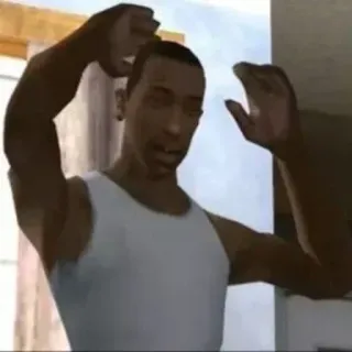 🙆 CJ Grand Theft Auto: San Andreas CJ, Grand Theft Auto, San Andreas, Videospiel, Carl Johnson, Gaming telegram sticker