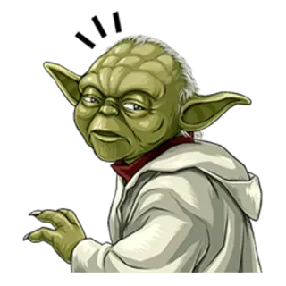 😳 Yoda Star Wars star wars, yoda, jedi, verde, sabiduría telegram sticker