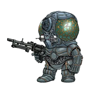 🐝 alien, robot, soldier, science fiction, weapon, gun, machine telegram sticker
