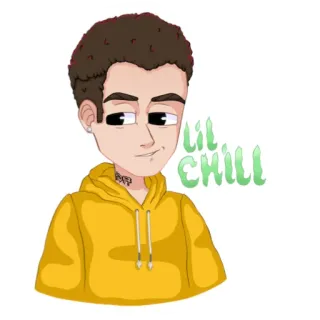🦦 LIL CHILL Dibujo animado, Retrato, Adolescente, Relax whatsapp sticker