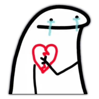 💔 sad, broken heart, crying, cartoon, heartbreak, emotional telegram sticker