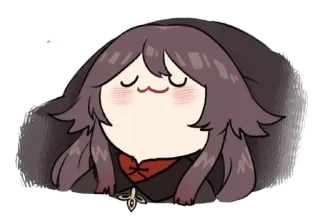😴 Hu Tao Genshin Impact 原神, 胡桃, アニメ, 可愛い, ちび, ゲーム telegram sticker