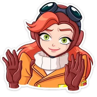 🙅‍♂️ ผู้หญิง, นักบิน, นักบิน, การ์ตูน, ตัวละคร, สติกเกอร์ telegram sticker