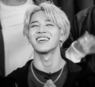 ☁️ Jimin 지민, BTS, K팝, 가수, 웃는, 유명인, 한국 팝 telegram sticker