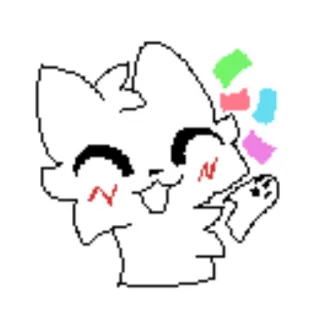 🥳 gatto, cartoni animati, carino, felice telegram sticker