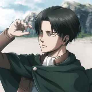 🌟 Levi Ackerman Attack on Titan anime, Levi, Ackerman, Attack on Titan, character telegram sticker