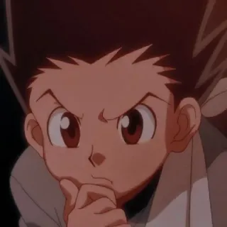 🤔 Gon Freecss Hunter x Hunter Anime, Gon Freecss, Hunter x Hunter, Personaje, Pensando telegram sticker