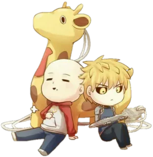 🤤 Saitama One-Punch Man Аниме, Чиби, Манга, Мультфильм, Фан-арт telegram sticker