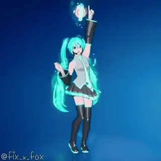 🥳 Hatsune Miku Vocaloid @fix.x.fox telegram sticker