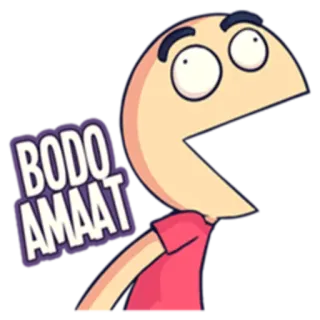 😆 BODO AMAAT funny, meme, cartoon, character telegram sticker