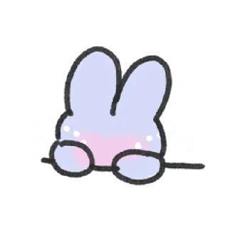✌️ królik, słodki, zwierzę, kawaii telegram sticker