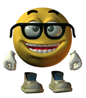 🤓 Emoji, Nerd, Occhiali, Scarpe, Divertente, Umorismo, Meme whatsapp sticker
