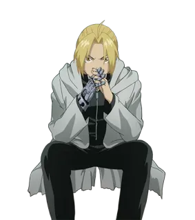 😏 Edward Elric Fullmetal Alchemist Anime, Manga, Karakter, Fullmetal Alchemist, Edward Elric telegram sticker