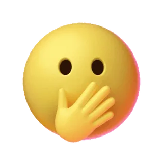 🌟 Emoji, Hand, Mond, Niet spreken telegram sticker