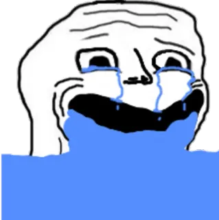 😦 meme, crying, sad, wojak, feels, depressed telegram sticker