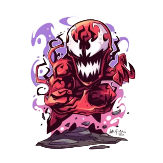 🕸 Carnage 카니지, 마블, 슈퍼히어로, 빌런, 만화, 심비오트 telegram sticker