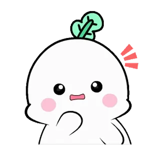 😱 fofo, kawaii, desenho animado, adorável, cabeça de planta, ruborizar telegram sticker