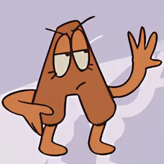 🤨 Alphabet Lore, Letra, A, Dibujos animados, Personaje, Alfabeto telegram sticker
