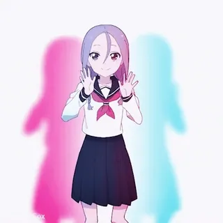 🥳 动漫, 女孩, 校服, 卡哇伊, 可爱, 卡通 telegram sticker