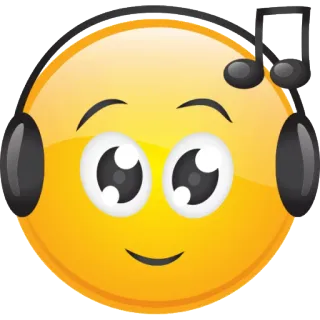 🎧 emoji, listening to music, music, headphones whatsapp sticker