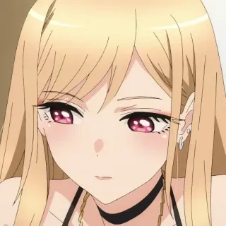 ❤️ Marin Kitagawa My Dress-Up Darling Аниме, Девушка, Блондинка, Марин Китагава, Эта фарфоровая кукла влюбилась telegram sticker