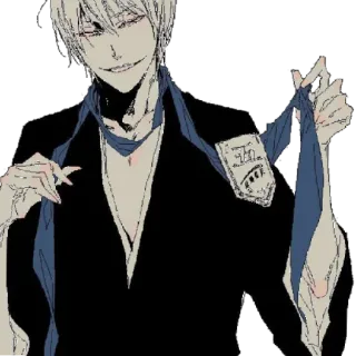 🐍 Gin Ichimaru Bleach Anime, Manga, Gin Ichimaru, Bleach, Charakter, lächelnd, Fanart telegram sticker