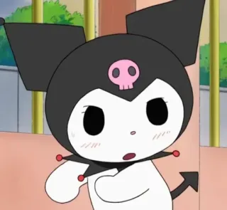 💕 Kuromi kuromi, sanrio, anime, kawaii, personaje, dibujos animados, lindo telegram sticker