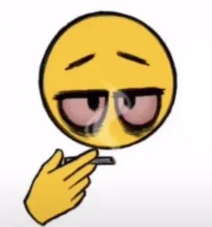 🚬 stonato, fumare, erba, fatto, emoji telegram sticker