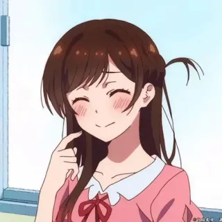 💜 Chizuru Ichinose Rent-A-Girlfriend anime, girl, smile, cute, chizuru ichinose, rent-a-girlfriend, manga telegram sticker