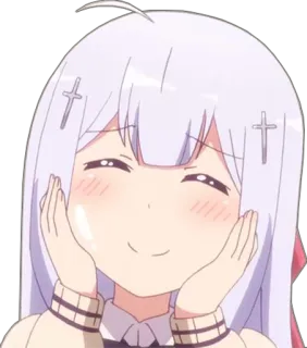 ☺️ Аниме, Девушка, Милая, Улыбается, Счастливая telegram sticker