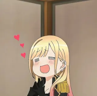 💈 Marin Kitagawa My Dress-Up Darling 애니메이션, 마린 키타가와, 귀여운, 하트, 카와이 whatsapp sticker