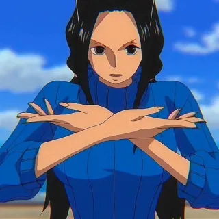 📚 Nico Robin One Piece nico robin, one piece, anime, manga, character whatsapp sticker