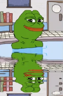 😊 Pepe the Frog Pepe, Grenouille, Mème, Mème Internet, Dessin animé telegram sticker