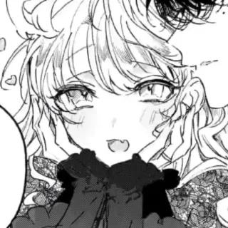 🥺 Anime, Manga, Dziewczyna, Słodkie, Szkic, Ilustracja telegram sticker