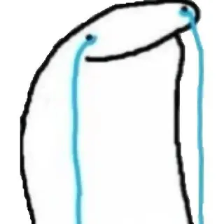 🙄 crying, sad, tears, meme, white telegram sticker