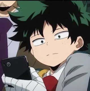 ‼️ Izuku Midoriya My Hero Academia Animé, Dessin animé, Manga, Héros, Adolescent, Personnage, Fanart telegram sticker
