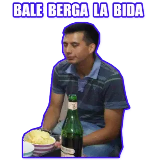 😞 BALE BERGA LA BIDA man, bale berga la bida, meme, expression, portrait, spanish, label, image telegram sticker