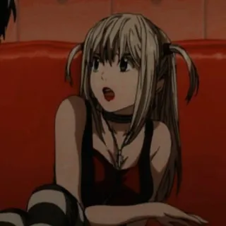📓 Misa Amane Death Note Аниме, Девушка, Блондинка, Готика, Миса whatsapp sticker