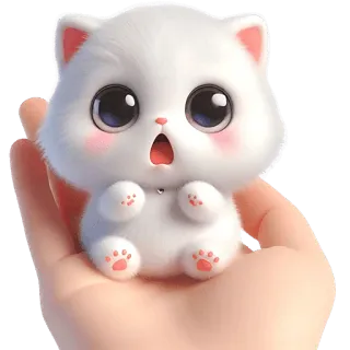 😱 gattino, gatto, carino, animale, animale domestico, adorabile, kawaii telegram sticker