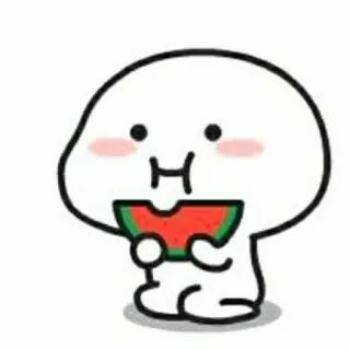 🍉 Cartoon, Wassermelone, Süß, Snack, Essen telegram sticker
