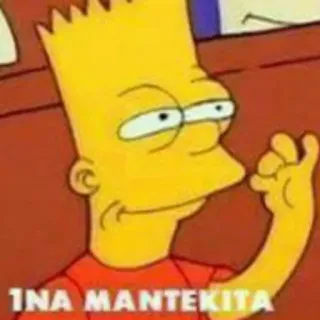😖 Bart Simpson The Simpsons 1NA MANTEKITA Cartoon, Simpsons, Bart Simpson, Lustig, Meme, Ina Mantekita, Figur whatsapp sticker