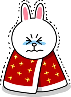 🤧 kelinci, menangis, sedih, karakter, jubah, kartun telegram sticker