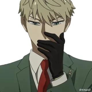 🤭 Loid Forger Spy x Family Loid Forger, Spy x Family, Anime, Uomo, Abito, Guanti telegram sticker