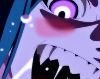 👁 Anime, Monstre, En colère, Visage, Effrayant telegram sticker