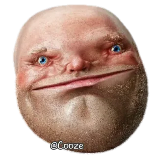 🙂 @Cooze meme, funny, face, portrait, weird, grotesque, digital art, instagram telegram sticker