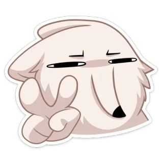 ✌ Cartone animato, Animale, Simbolo di pace, Carino, Adesivo telegram sticker