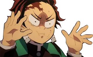 😡 Tanjiro Kamado Demon Slayer Anime, Manga, Demon Slayer, Tanjiro Kamado, Divertente, Faccia telegram sticker