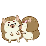 😘 nhím, động vật, dễ thương, hoạt hình, tình bạn, tình yêu telegram sticker