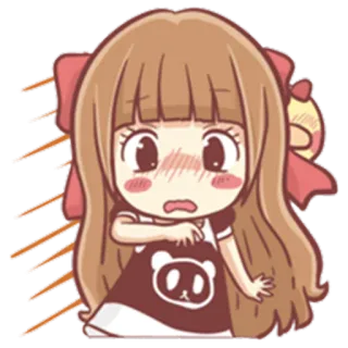 😳 만화, 귀여운, 여자, 애니메이션, 카와이, 캐릭터 telegram sticker
