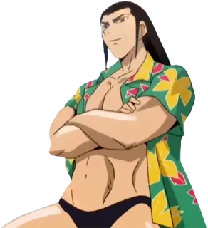 😎 Anime, Kartun, Pria, Kemeja Hawaii, Baju renang telegram sticker